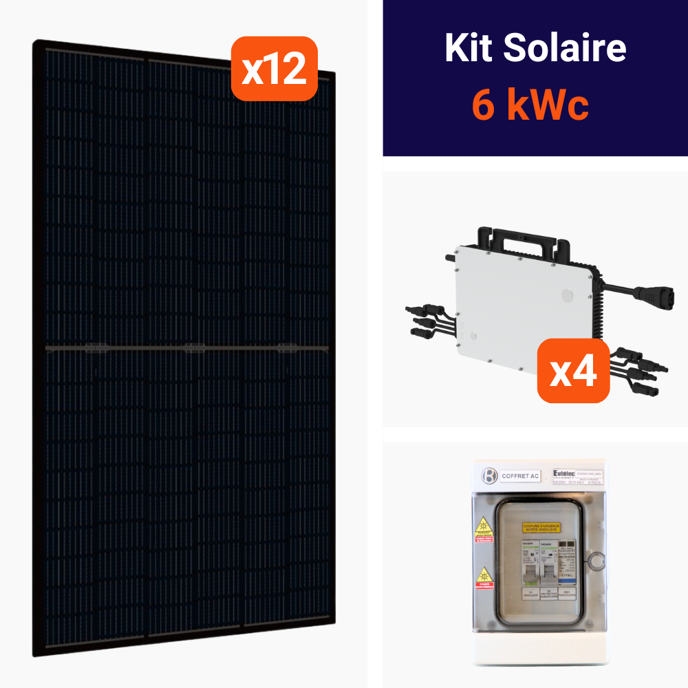 Kit 6kWc • 12x DMEGC 500 • HMS-2000 • Monophasé