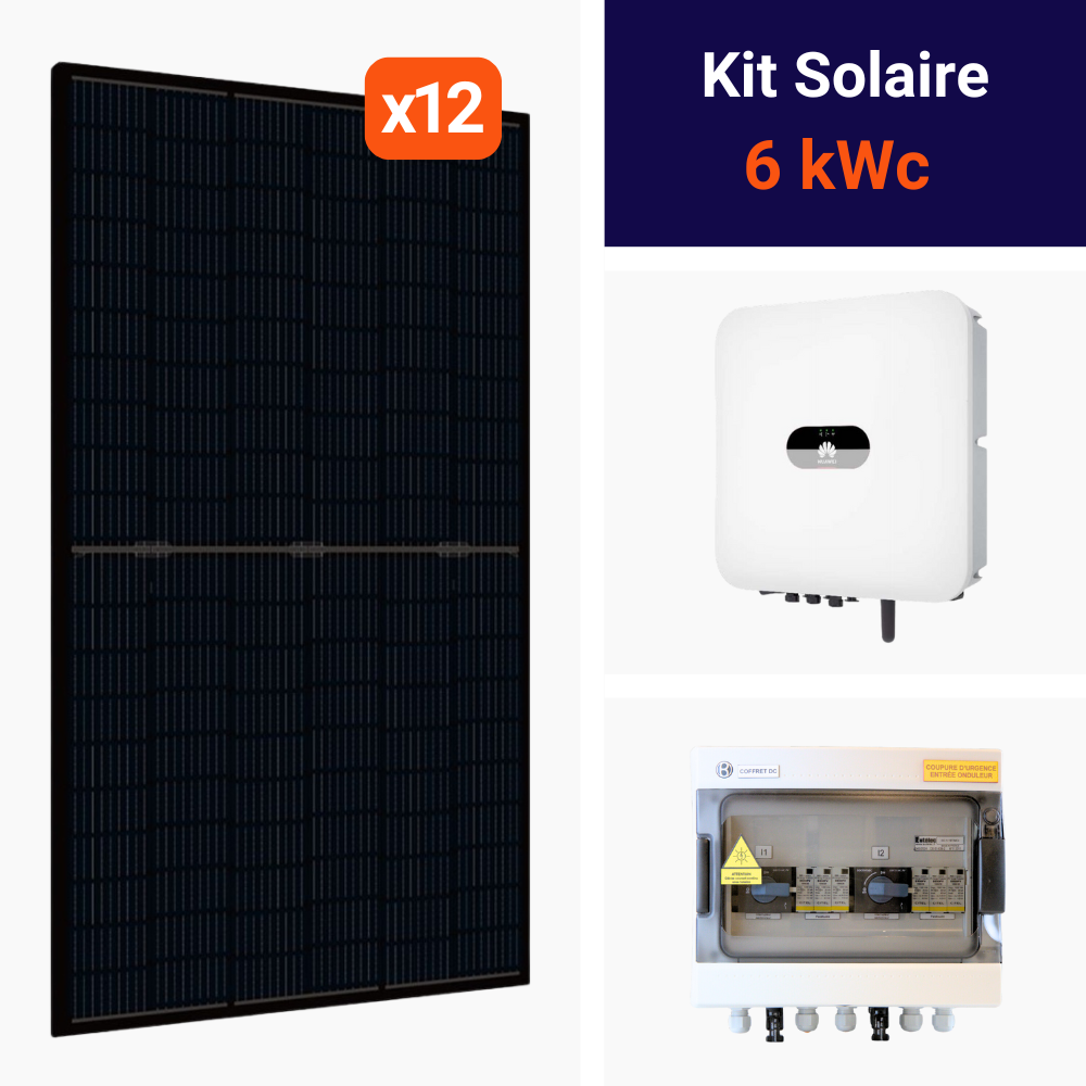 Kit Huawei 6kWc • DMEGC 500 • 6KTL-L1 • Monophasé