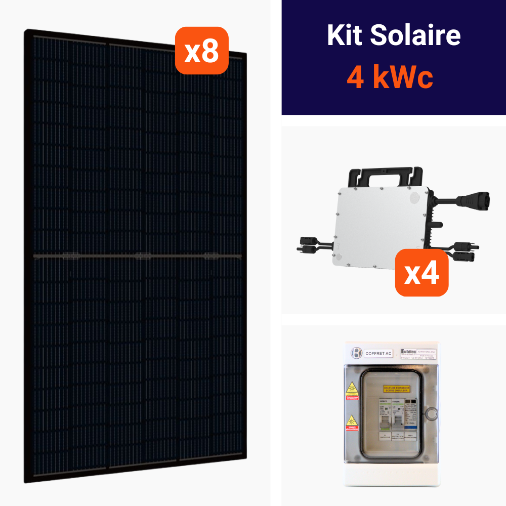 Kit 4kWc • 8x DMEGC 500 • HMS-1000 • Monophasé