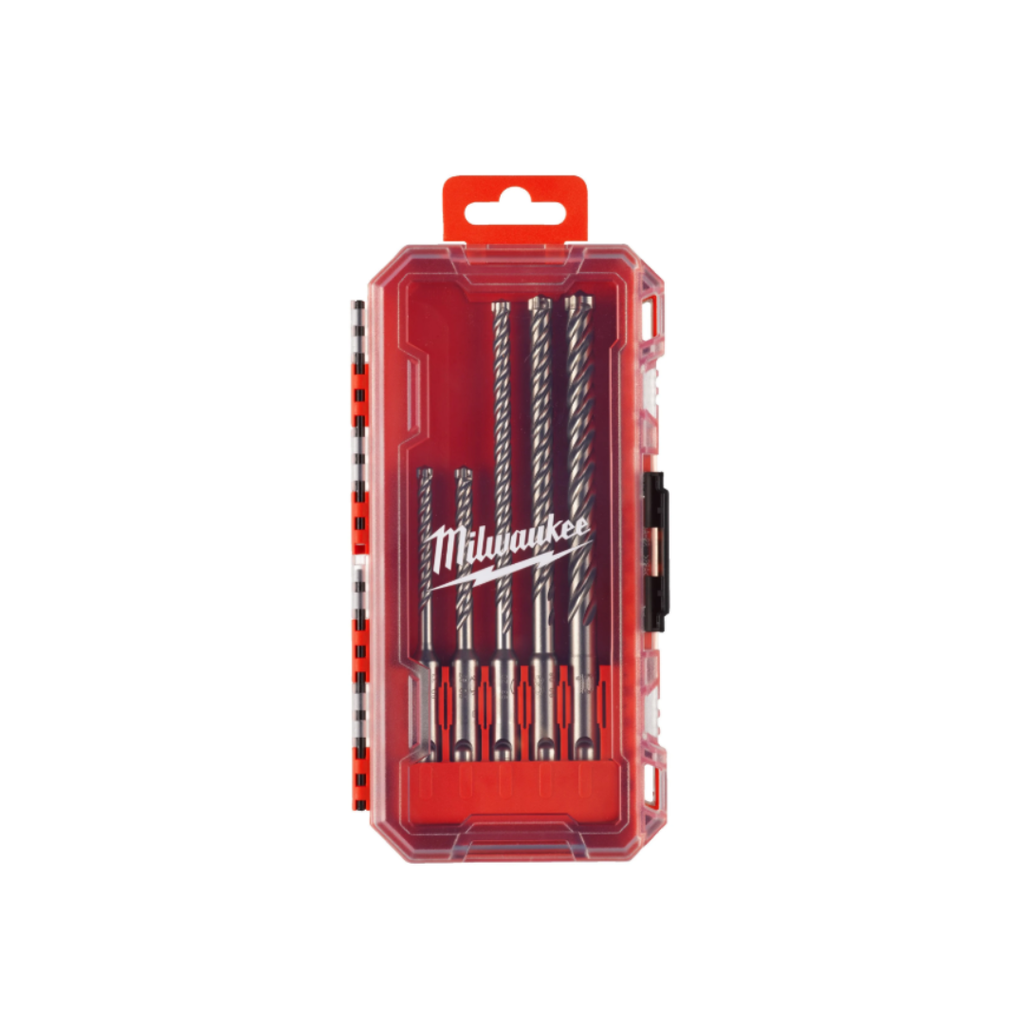 Milwaukee - 4932498297 - SDS-Plus MX4 Set 1 - 5 pc - Set de 5 fôrets SDS-Plus de 5 à 10mm