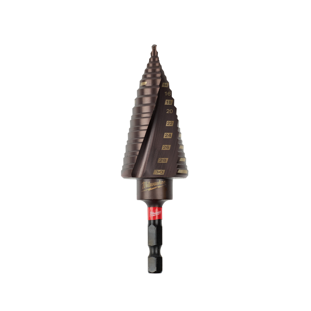 Milwaukee - 48899265 - ShW 4 to 30 mm - 1 pc - Forêt à étage 12 pas de 4 à 30mm