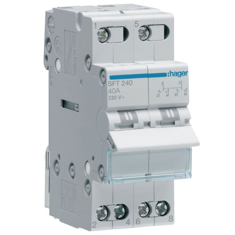 Hager - SFT240 - Inverseur de source monophasé 40A