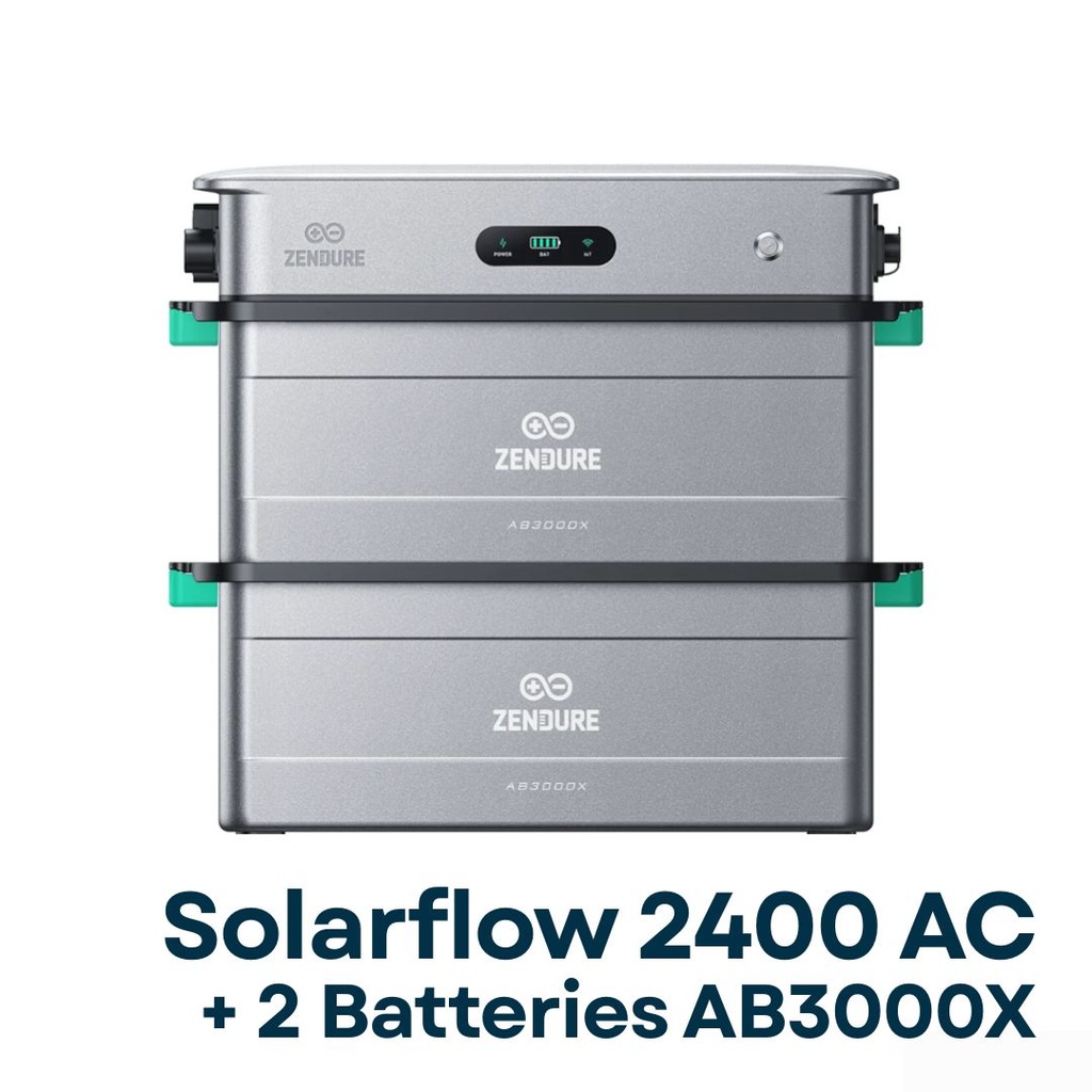 Kit Zendure Solarflow 2400AC + 2x AB3000X