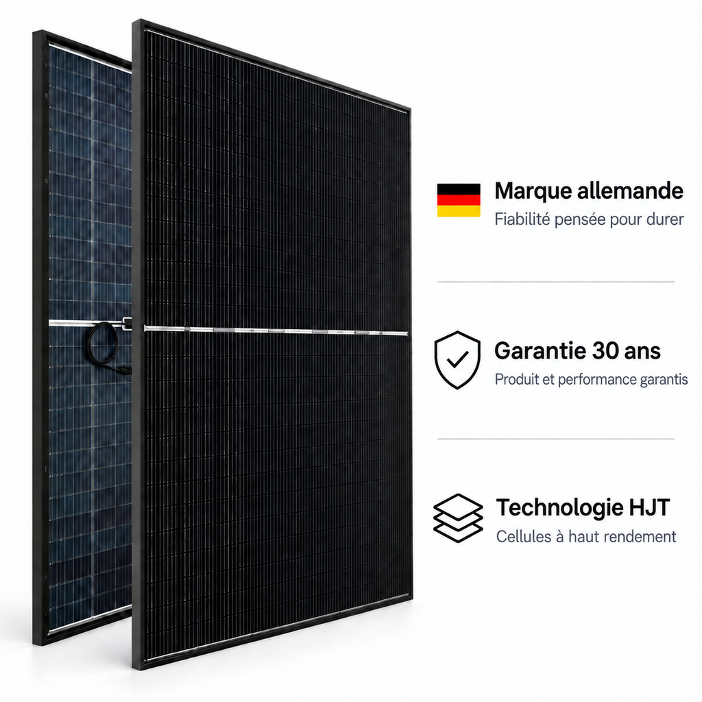 Hanover Solar - HS400M-60-166GP - 400 Wc - Bifacial - Cadre noir Transparent - HJT