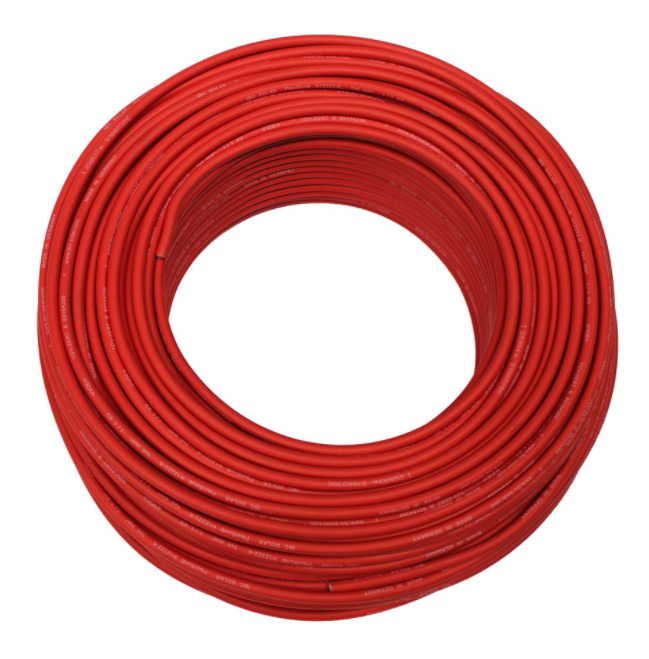 Câble solaire rouge 4mm2 H1Z2Z2-K - DCA - bobine de 100m