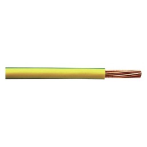 Câble de terre H07V-K - 6mm2 VERT/JAUNE - coupe au mètre
