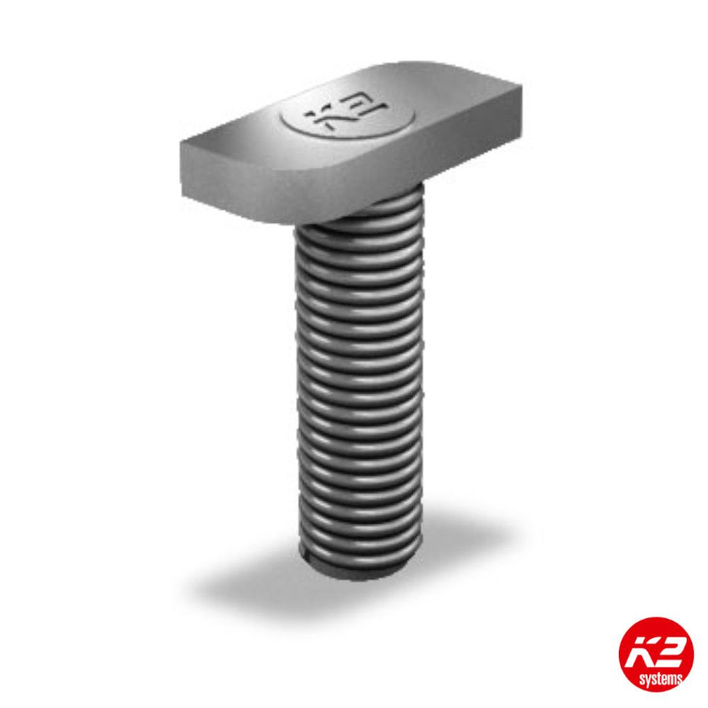 K2 Systems - 1002387 - Vis à tête marteau M8x20 pour SingleRail