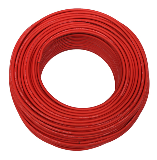 [4-085-004] Miguelez - Câble solaire SOLFLEX H1Z2Z2-K 1x6mm2 ROUGE Bobine de 100m