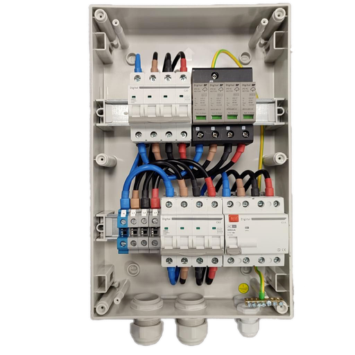 [4-096-008] WA Conception - Coffret AC 15/17kW Triphasé, protection 1 onduleur 32A 400VAC, Différentiel 300mA Type AC, avec Parafoudre 