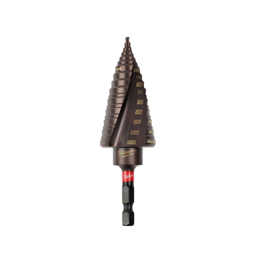 [9-097-046] Milwaukee - 48899265 - ShW 4 to 30 mm - 1 pc - Forêt à étage 12 pas de 4 à 30mm