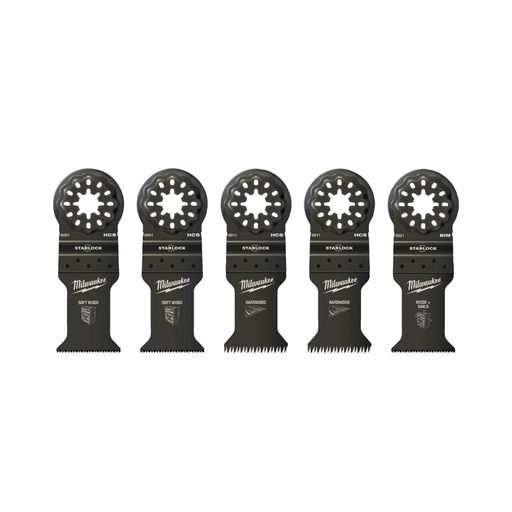 [9-097-057] Milwaukee - 48906114 - Wood Set - 5 pc - Coffret de 5 lames pour Multi-Tool