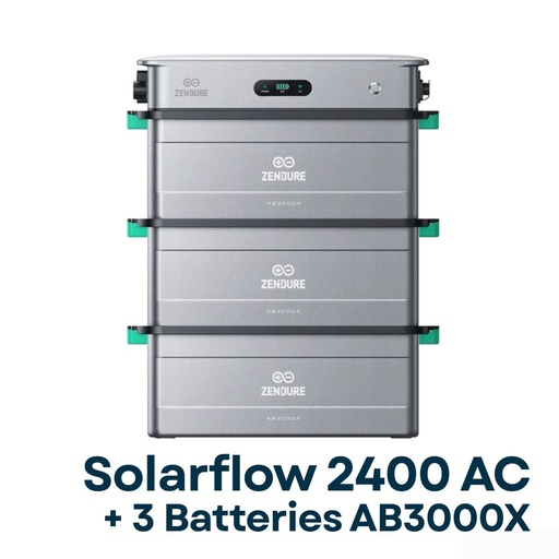 Kit Zendure Solarflow 2400AC + 3x AB3000X
